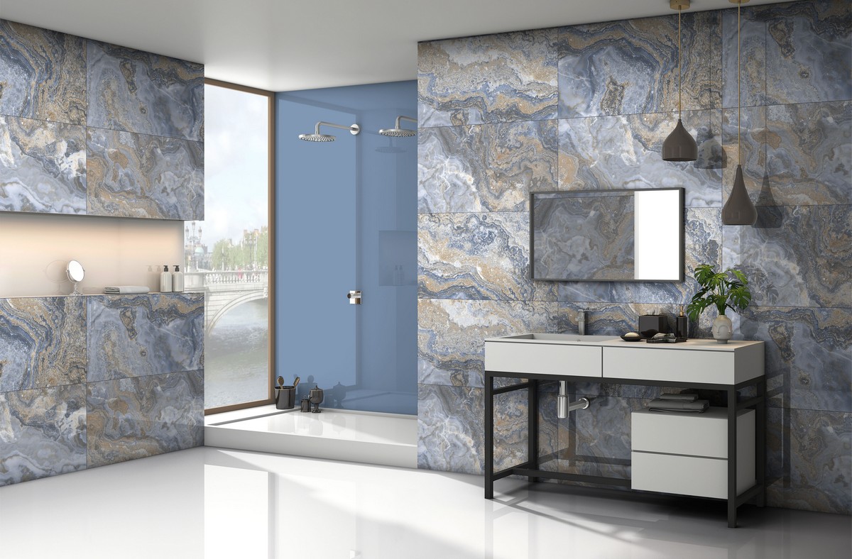 Modern,White,Bathroom,3d,Rendering.,There,Are,White,Glossy,Wall